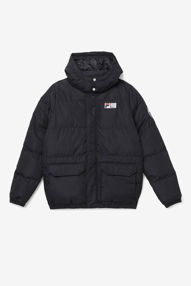 Fila Jacket Otler Puffer Mens Black - India MHD-906358